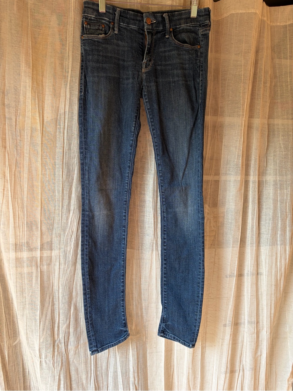 MOTHER Looker-Here Kitty Kitty-Dark Blue Women’s Skinny Jeans